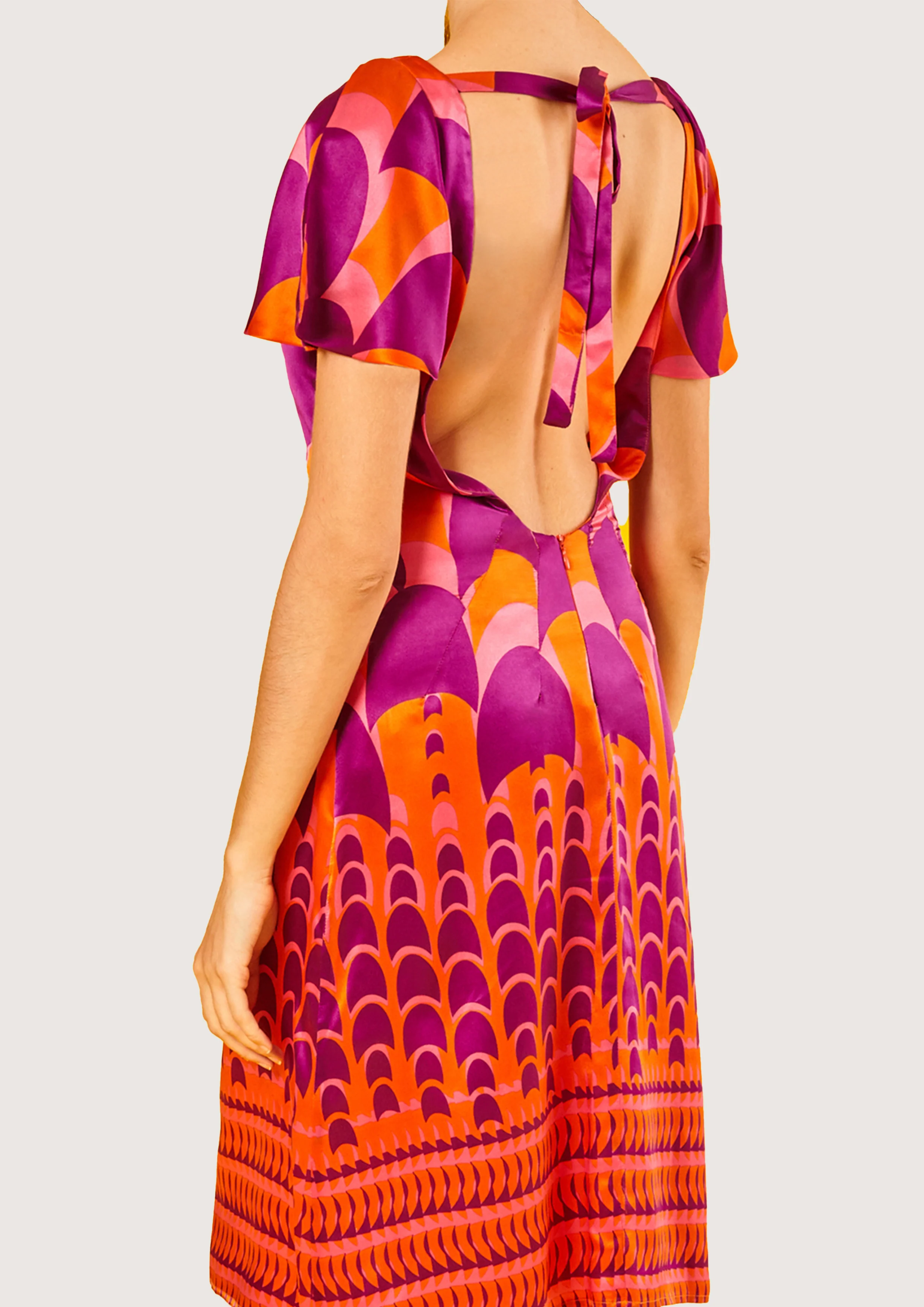 Jean Swim Orange Dress - Image 2