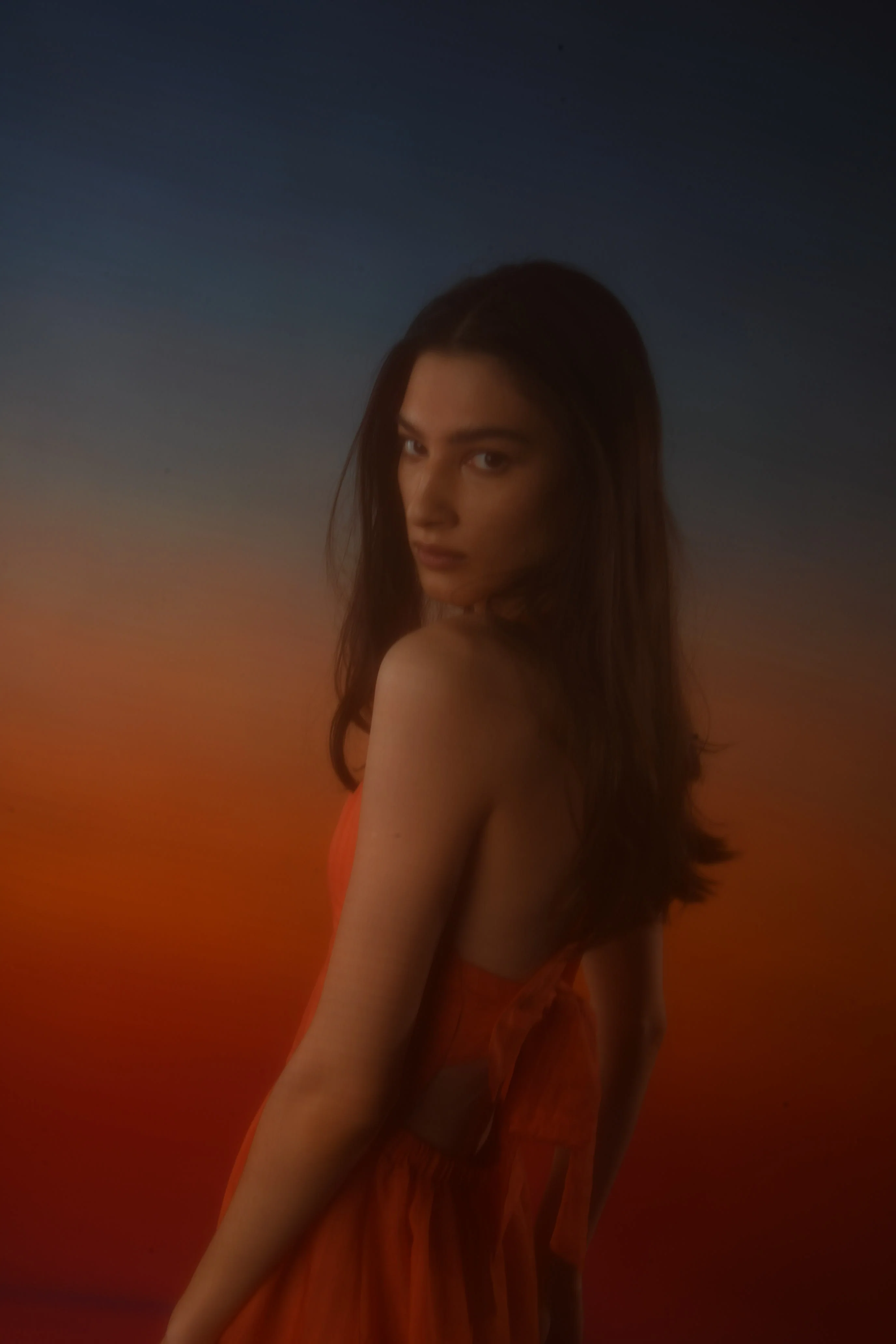 Zhou Orange Dress - Image 3
