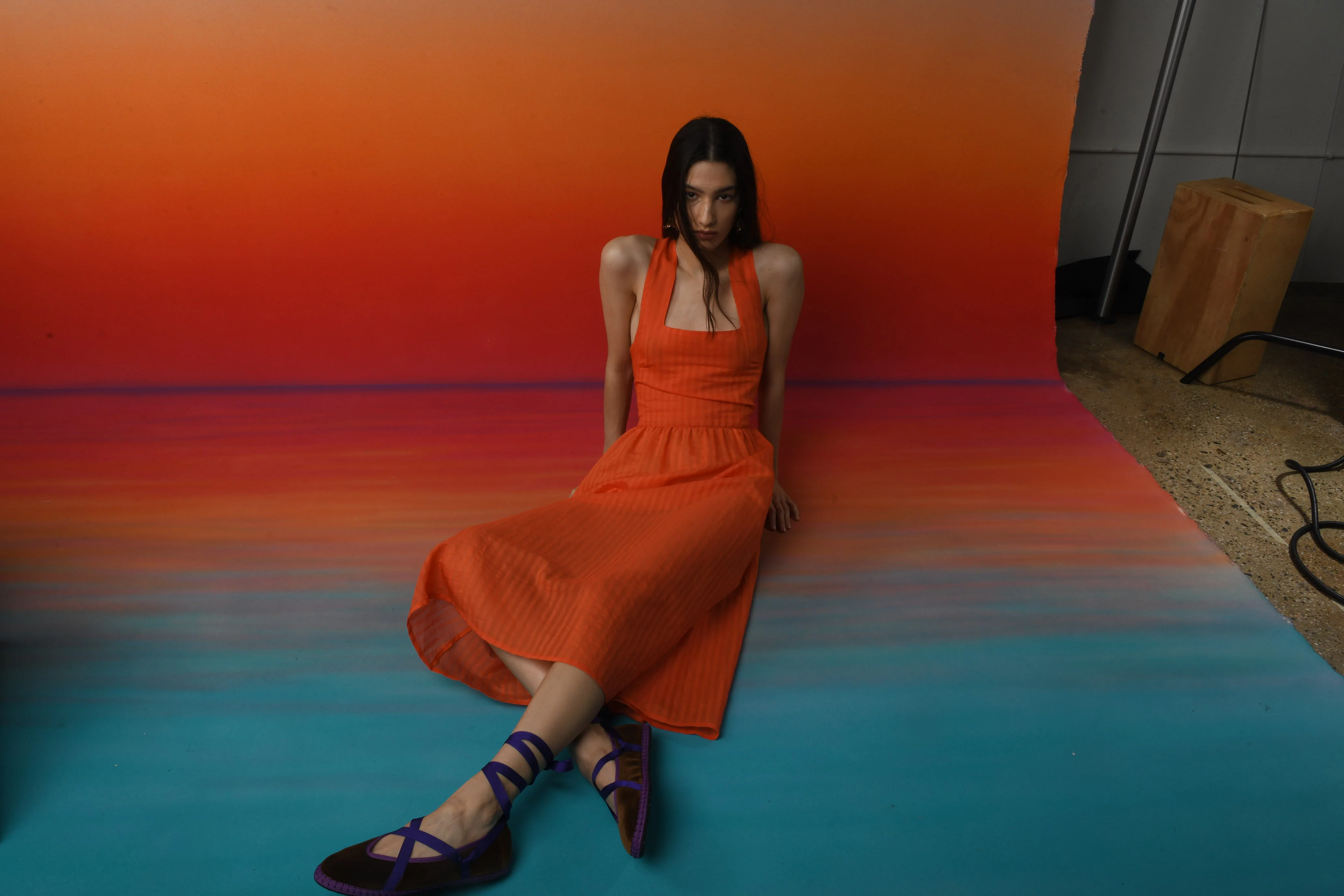 Zhou Orange Dress - Image 4
